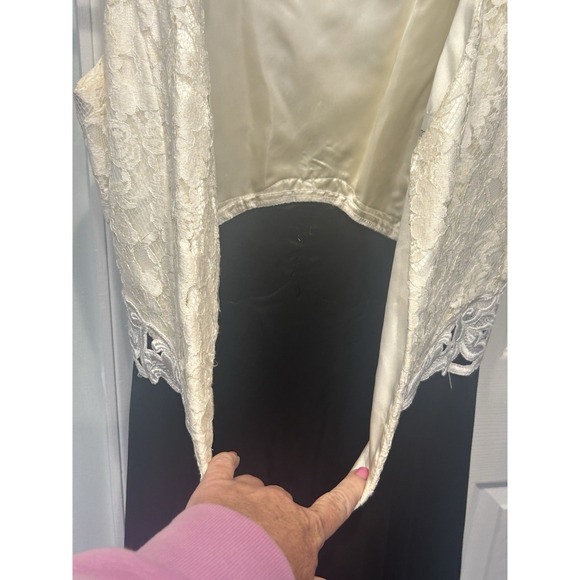 Scott McClintock Lace Formal Dress/Gown Vintage Size 12 Ivory Lace Coquette 80s - Picture 11 of 16
